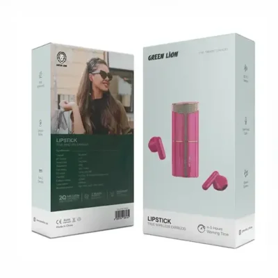 هندزفری بلوتوث طرح رژلب گرین لاین Green Lion Lipstick True Wireless Earbuds GNLPTKTWSBL 3