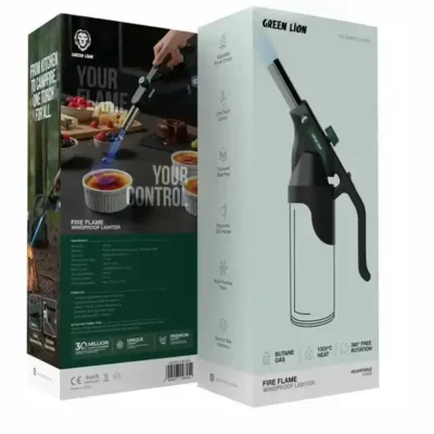 مشعل ضد باد گرین لاین Green Lion Fire Flame Windproof Lighter GNFIRFLMEXBK 4