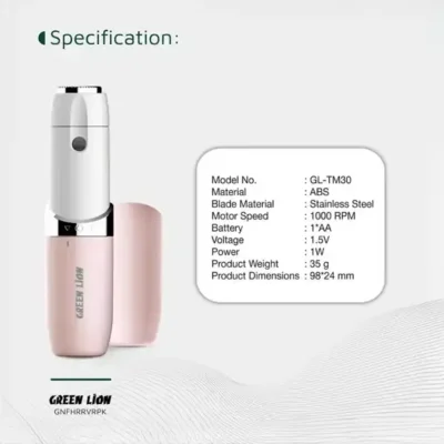 ماشین اصلاح صورت بانوان گرین لاین Green Lion Facial Hair Remover GNFHRRVRPK 2