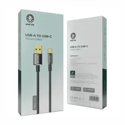 کابل شارژ تایپ سی 1 متر گرین لاین Green Lion USB-A to USB-C Tough Cable GNTPTGHATCBK