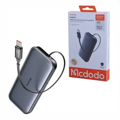 پاوربانک 45 وات 10000 با کابل تایپ سی جمع شونده مک دودو Mcdodo Power Bank MC-5920 12