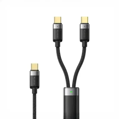 کابل سه سر تایپ سی با بدنه مگنتی مک دودو Mcdodo Magnetic Self - Winding CA-7380
