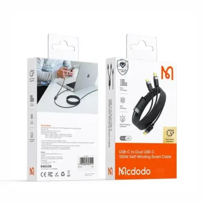 کابل سه سر تایپ سی با بدنه مگنتی مک دودو Mcdodo Magnetic Self - Winding CA-7380 8