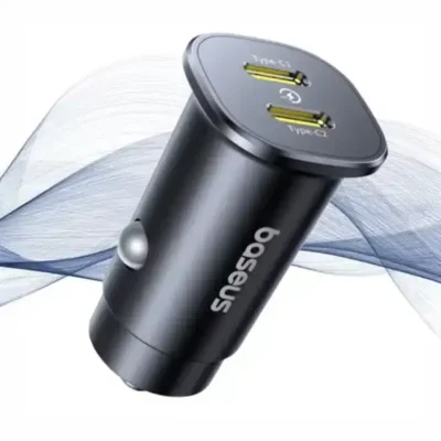 شارژر فندکی دو پورت تایپ سی 30 وات بیسوس Baseus GoTrip DP1 Car Charger BS-C15C2 4