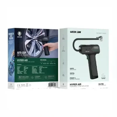 پمپ باد شارژی گرین لاین Green Lion Hyper Air Portable Tire Inflator GNHYINFTRBK 3
