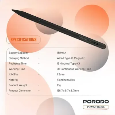 قلم آیپد پرودو Porodo Magnetic Pen for iPad PDWKZP027 4