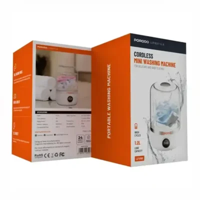 ماشین لباس شویی مینی 1.2 لیتر پرودو Porodo Lifestyle Cordless Mini Washing Machine PDLFST192WH 3