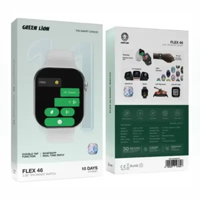 ساعت هوشمند 2.06 اینچ گرین لاین Green Lion Flex 46 IPS Smart Watch GNFLX46MMSW 5