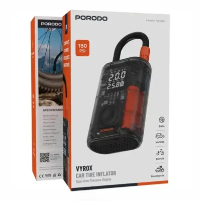پمپ باد شارژی پرودو Porodo Vyrox Car Tire Inflator PDGA05BK 4