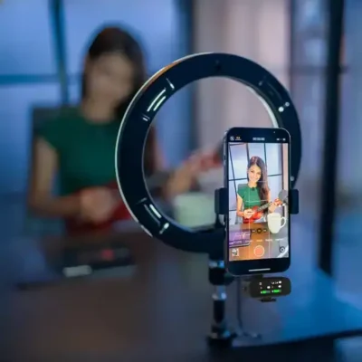 میکروفون بی سیم پاورولوژی Powerology Pure Q1 AI Noise-Cancelling Microphone PWS20BK 3