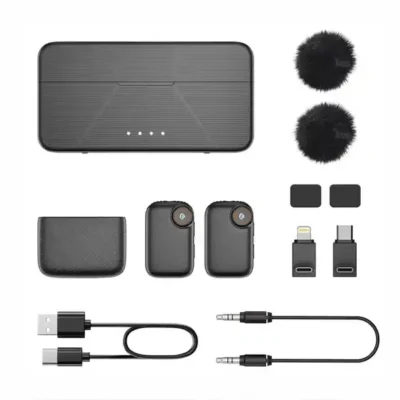 میکروفون بی سیم پاورولوژی Powerology Pure Q1 AI Noise-Cancelling Microphone PWS20BK 5