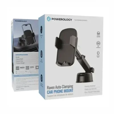 هولدر رو داشبوردی پاورولوژی Powerology Raven Auto-Clamping Car Phone Mount PWRLX08BK 5