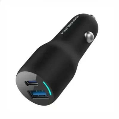 شارژر فندکی 2 پورت 35 وات پاورولوژی Powerology LED Dual Ports Car Charger PCCSR012
