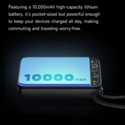 پاوربانک وایرلس 10000 با کابل متصل تایپ سی مک دودو Mcdodo Uni-Power Power Bank MC-865 5