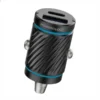 شارژر فندکی 36 وات دو پورت پاورلوژی Powerology Pico Dual-Port Car Charger PCCSR023BK