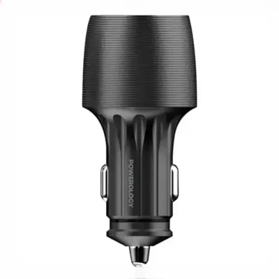 شارژر فندکی 2 پورت 83 وات با کابل همراه پاورولوژی Powerology Velox 83W Dual-Port Car Charger PCCSR020C 3
