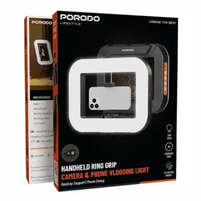 رینگ لایت دستی پرودو Porodo Handheld Ring Grip Camera PDLFST214BK 6