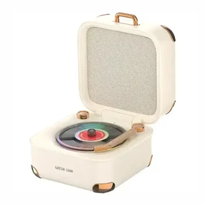 اسپیکر بلوتوثی گرین لاین Green Lion Gramo Vinyl Wireless Speaker GNGRMSPKRWH 2