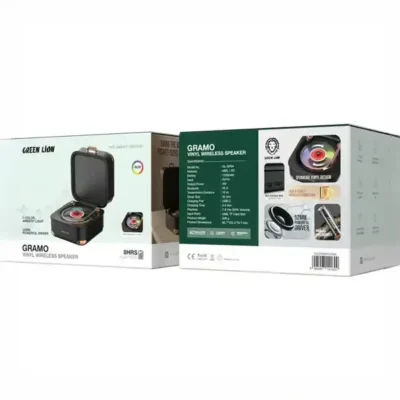 اسپیکر بلوتوثی گرین لاین Green Lion Gramo Vinyl Wireless Speaker GNGRMSPKRWH 3
