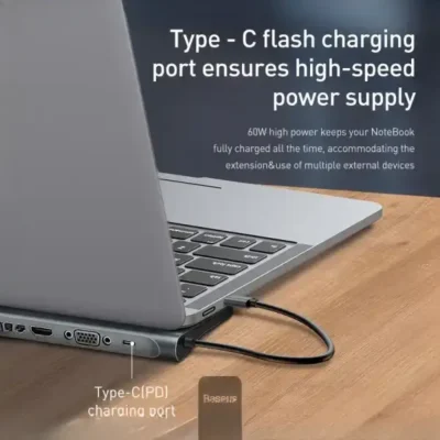 هاب تایپ سی 11 پورت بیسوس Baseus Elitejoy 11-Port Type-C Hub Adapter CATSX-G0G 3