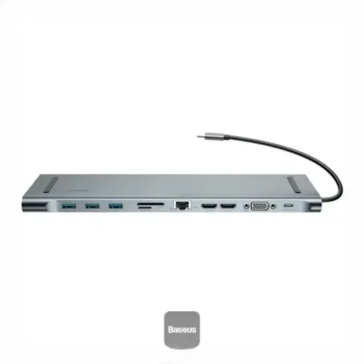 هاب تایپ سی 11 پورت بیسوس Baseus Elitejoy 11-Port Type-C Hub Adapter CATSX-G0G