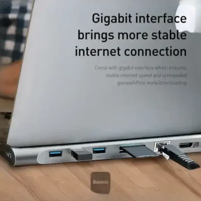 هاب تایپ سی 11 پورت بیسوس Baseus Elitejoy 11-Port Type-C Hub Adapter CATSX-G0G 6