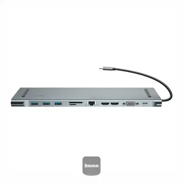 هاب تایپ سی 11 پورت بیسوس Baseus Elitejoy 11-Port Type-C Hub Adapter CATSX-G0G