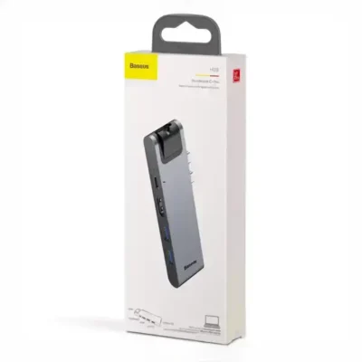 هاب تایپ سی 7 پورت مک بوک بیسوس Baseus Tunderbolt C+Pro Hub CAHUB-L0G 11