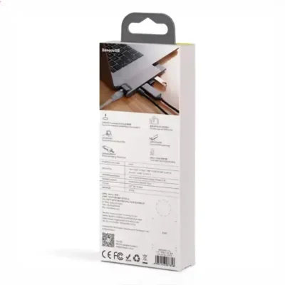 هاب تایپ سی 7 پورت مک بوک بیسوس Baseus Tunderbolt C+Pro Hub CAHUB-L0G 12