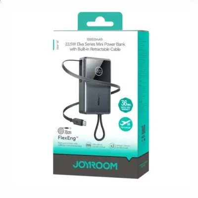 پاوربانک 10000 با کابل جمع شونده 22.5 وات جویروم JOYROOM JR-PR1 Retractable Power Bank 2