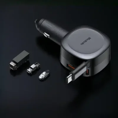 شارژر فندکی 75 وات با کابل جمع شونده مک دودو Mcdodo FreeGo Car Charger CC-1560 5