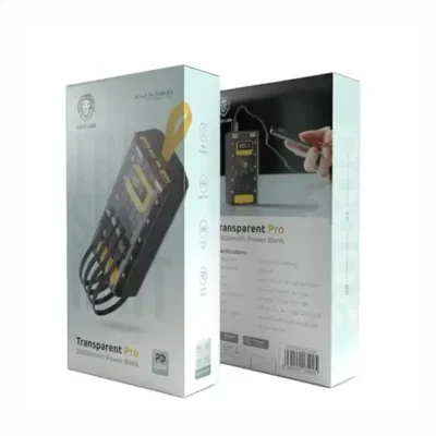 پاور بانک 20000 با کابل گرین لاین Green Lion Transparent Pro Power Bank GNTRAPB20KBK 2