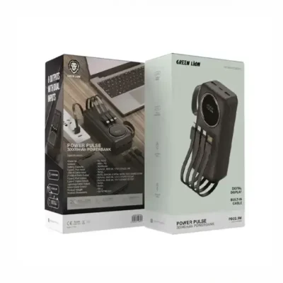 پاور بانک 30000 با کابل گرین لاین Green Lion Power Pulse Power Bank GNPWRPS30KBK 2