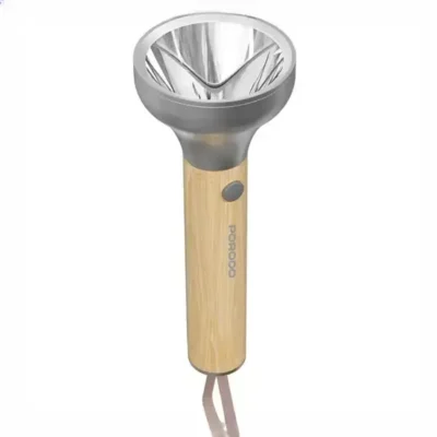چراغ قوه شارژی چوبی پرودو Porodo Birch 300 Wooden LED Flashlight PDA90502WD