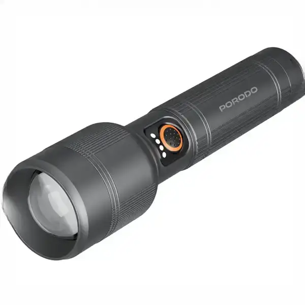 چراغ قوه 2600 لومن شارژی پرودو Porodo Lumalite Flashlight PDFL9972GY