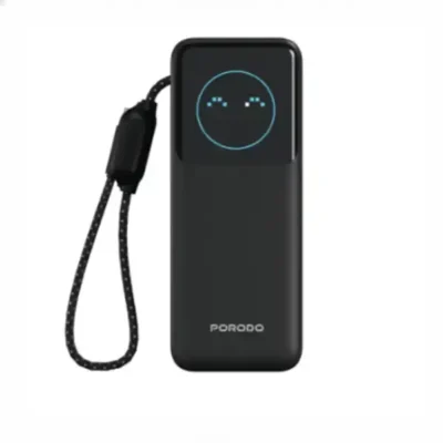 پاوربانک 20000 هوشمند با کابل پرودو Porodo POLO II POWER BANK PDPBFCH0101BK