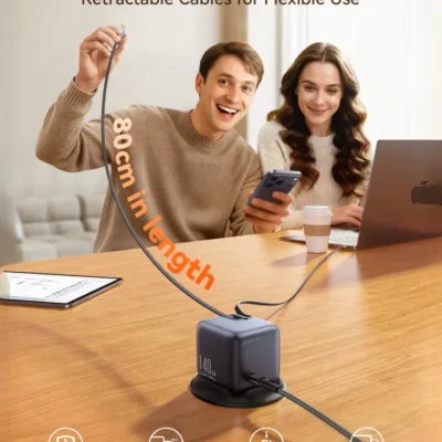 شارژر هوشمند رومیزی 140 وات با نمایشگر جویروم JOYROOM JR-TRD01 PODIX 140W 7