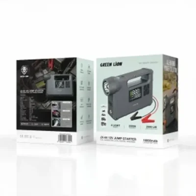 پمپ باد و جامپ استارتر گرین لاین مدل Green Lion JX-84 12V Jump Starter GNJUMSTJX84GY 2