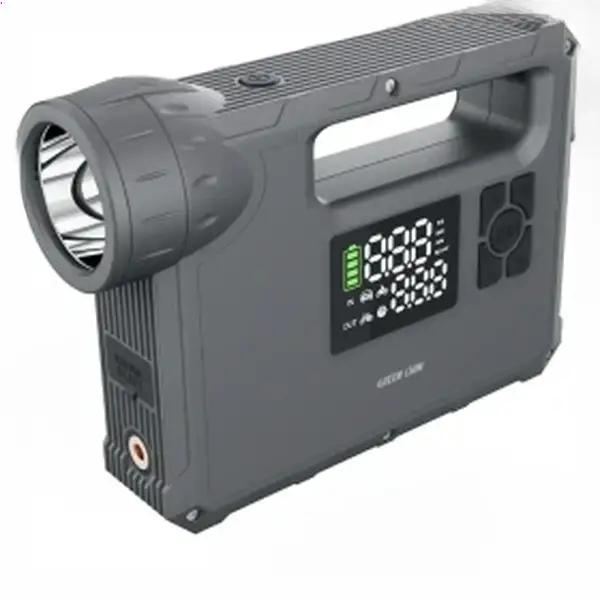 پمپ باد و جامپ استارتر گرین لاین مدل Green Lion JX-84 12V Jump Starter GNJUMSTJX84GY