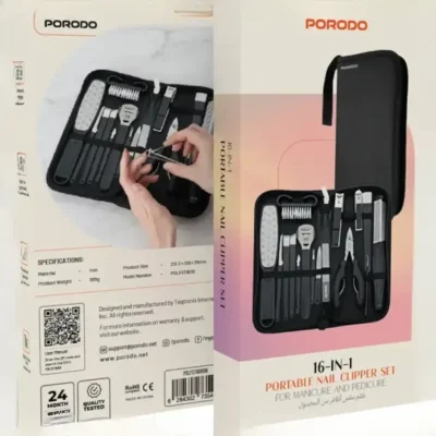 ست ۱۶ کاره مانیکور و پدیکور ناخن‌ پرودو Porodo Manicure & PedicureSet PDLFST8010BK 5