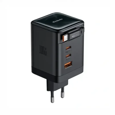 آداپتور شارژ 4پورت 100W مکدودو با کابل جمع شونده Mcdodo GaN Charger 100W ch-847 2