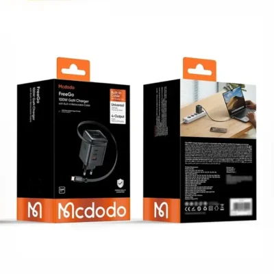 آداپتور شارژ 4پورت 100W مکدودو با کابل جمع شونده Mcdodo GaN Charger 100W ch-847 3