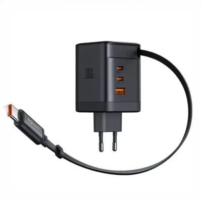 آداپتور شارژ 4پورت 100W مکدودو با کابل جمع شونده Mcdodo GaN Charger 100W ch-847