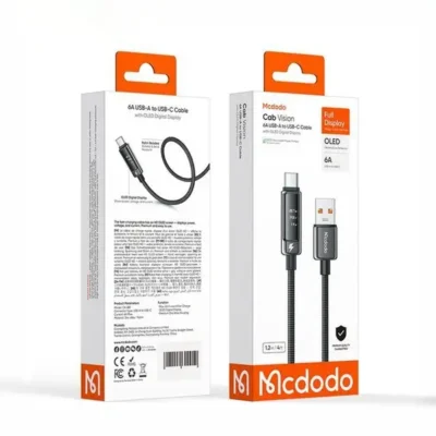کابل شارژ تایپ سی 6 آمپر مک دودو Mcdodo Cab Vision 1.2m 6A CA-8870 2