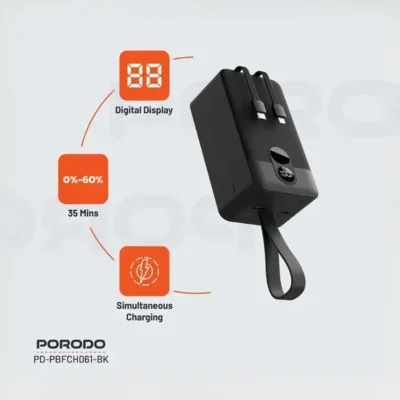 پاوربانک 50000 به همراه کابل متصل پرودو Porodo 50000mAh Power Bank PDPBFCH061 2