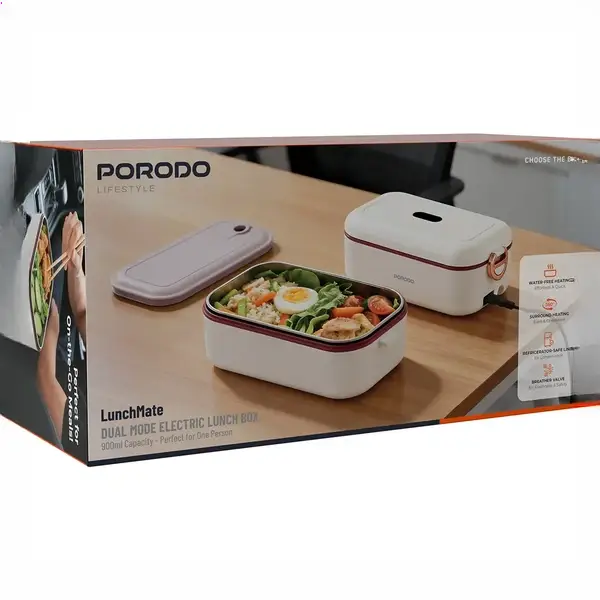 ظرف غذای برقی دوحالته پرودو Porodo Electric Lunch Box PDLFSTL0376