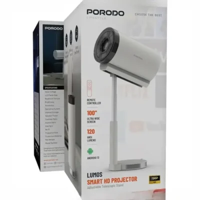 پروژکتور هوشمند پرودو Porodo Lumos Smart Projector PDTS7WH 2