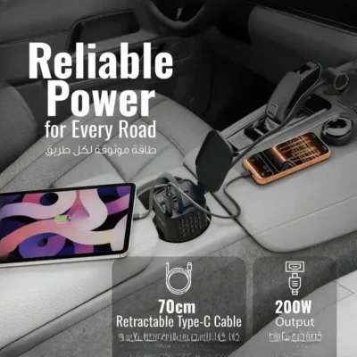 اینورتر برق خودرو پرودو Porodo 200W Car Inverter PDCI103BK 5