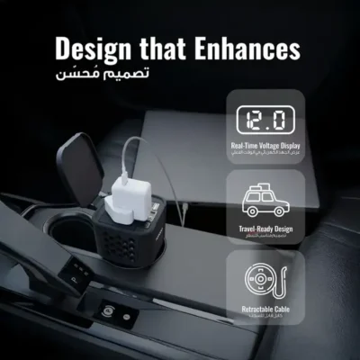 اینورتر برق خودرو پرودو Porodo 200W Car Inverter PDCI103BK 8