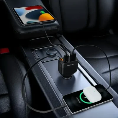 شارژر فندکی 81وات پاورولوژی Powerology Cyber Car Charger PCCSR027BK 3